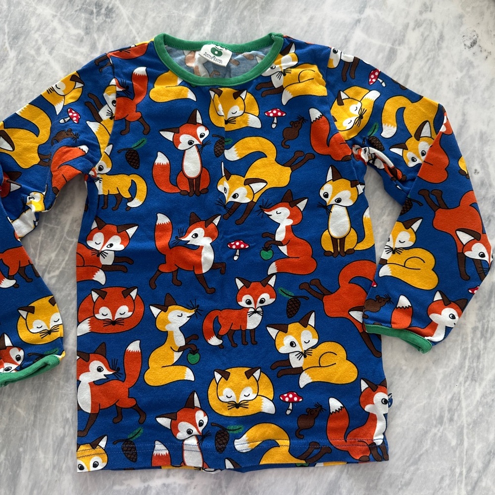 Smafolk Colorful Fox Print Kids Shirt